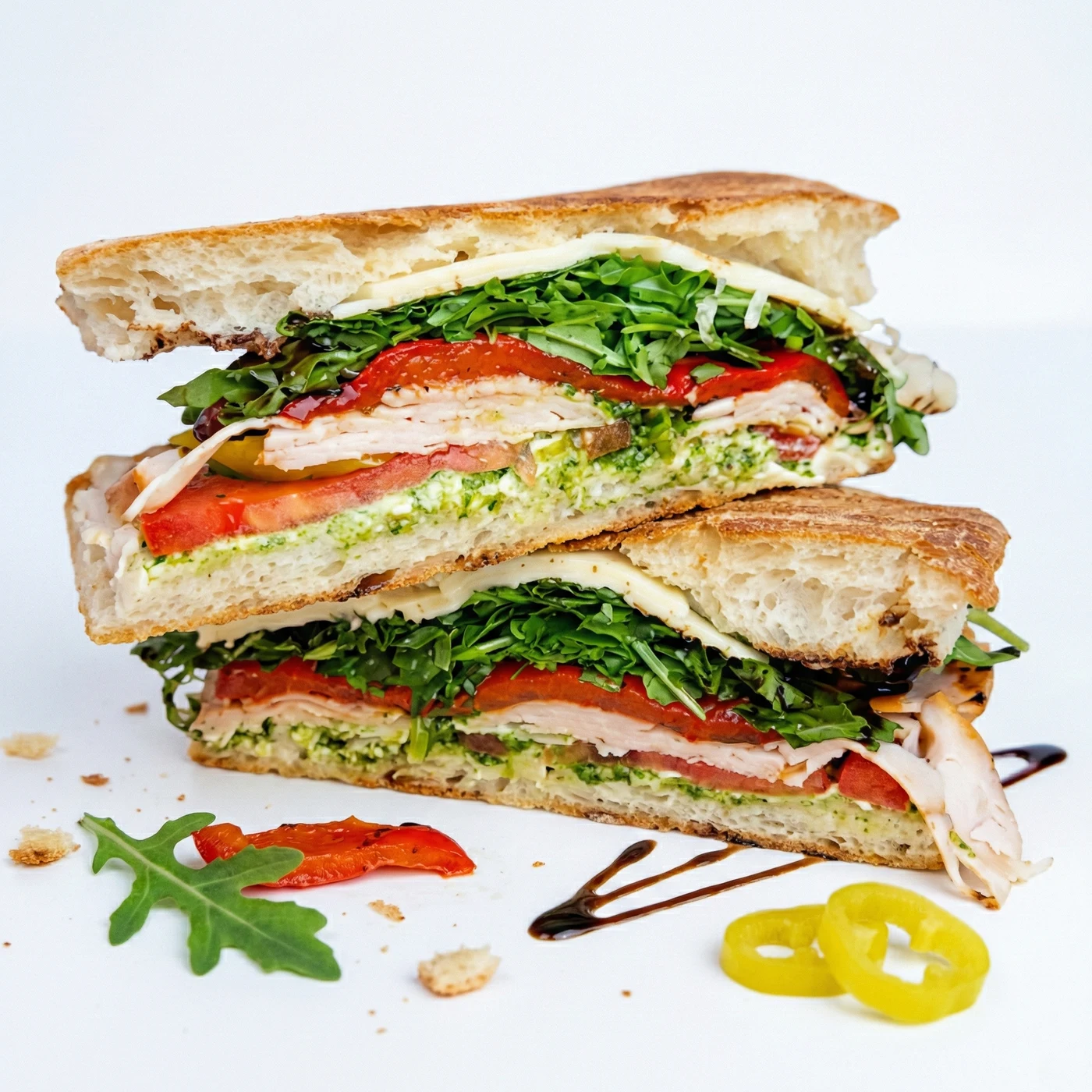 Turkey Pesto · smoked turkey, roasted peppers